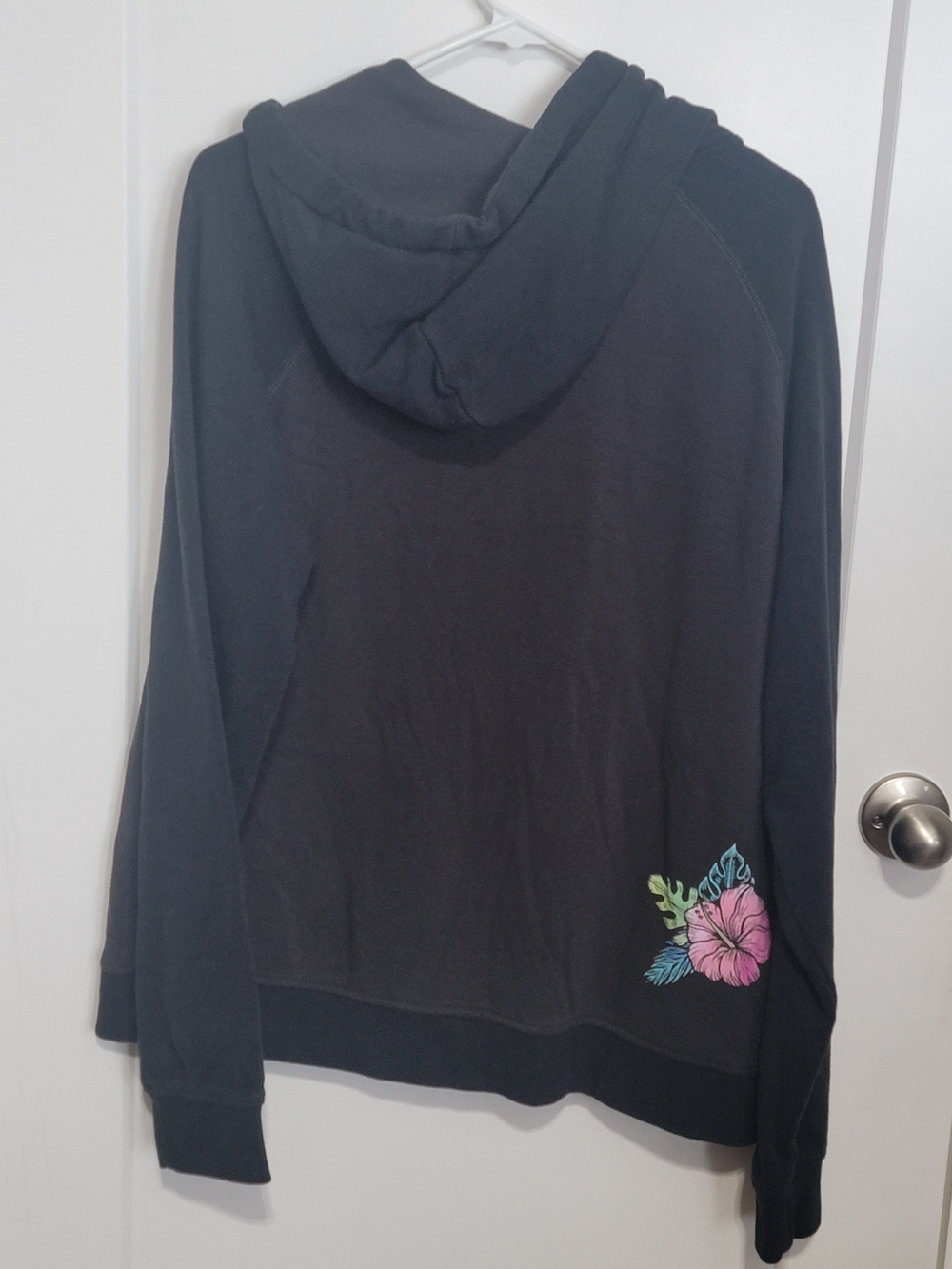 (Size XL) Crazy Shirts Hawaii Original Zip Up Hoodie Black XL Hibiscus Surf Y2K - Picture 9 of 11